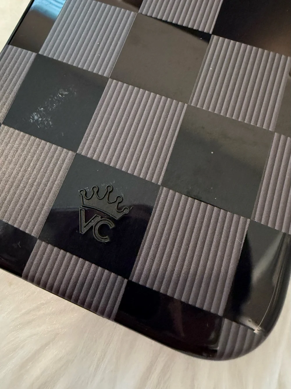Velvet Caviar Black & Gray Checkerboard Phone Case